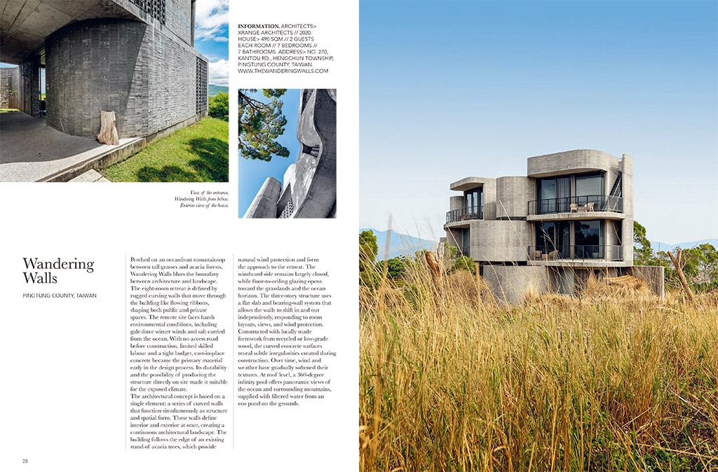 Wandering Walls featured in Where Architects Stay Around the World, pages 28–29